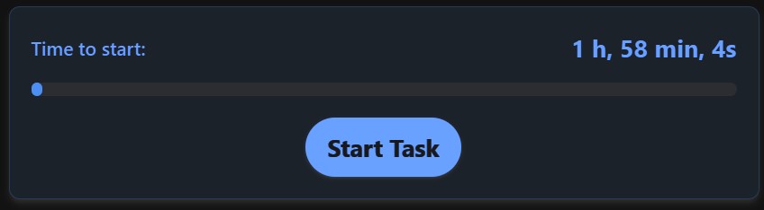 Task Start Window demo