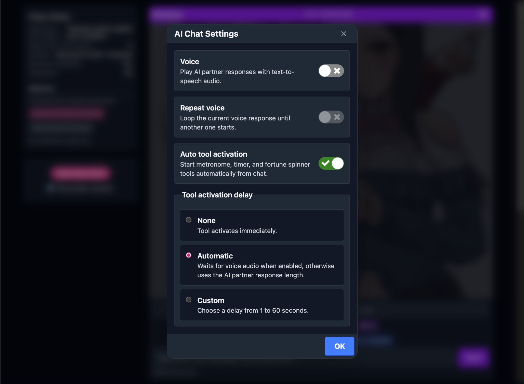 AI Partner Settings