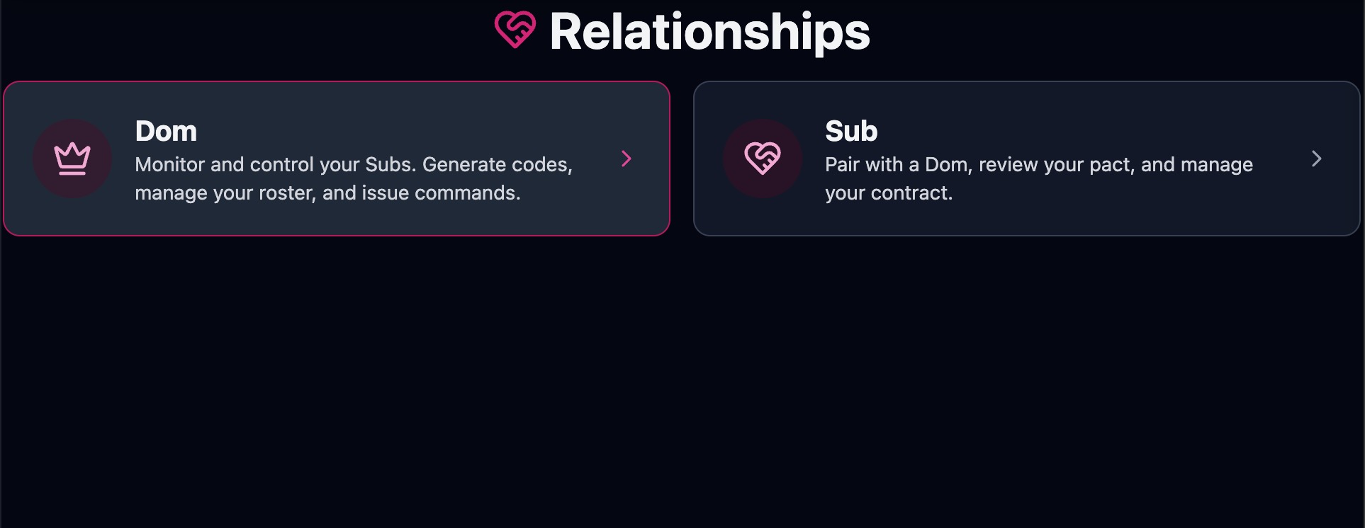 Dom/Sub Relationships