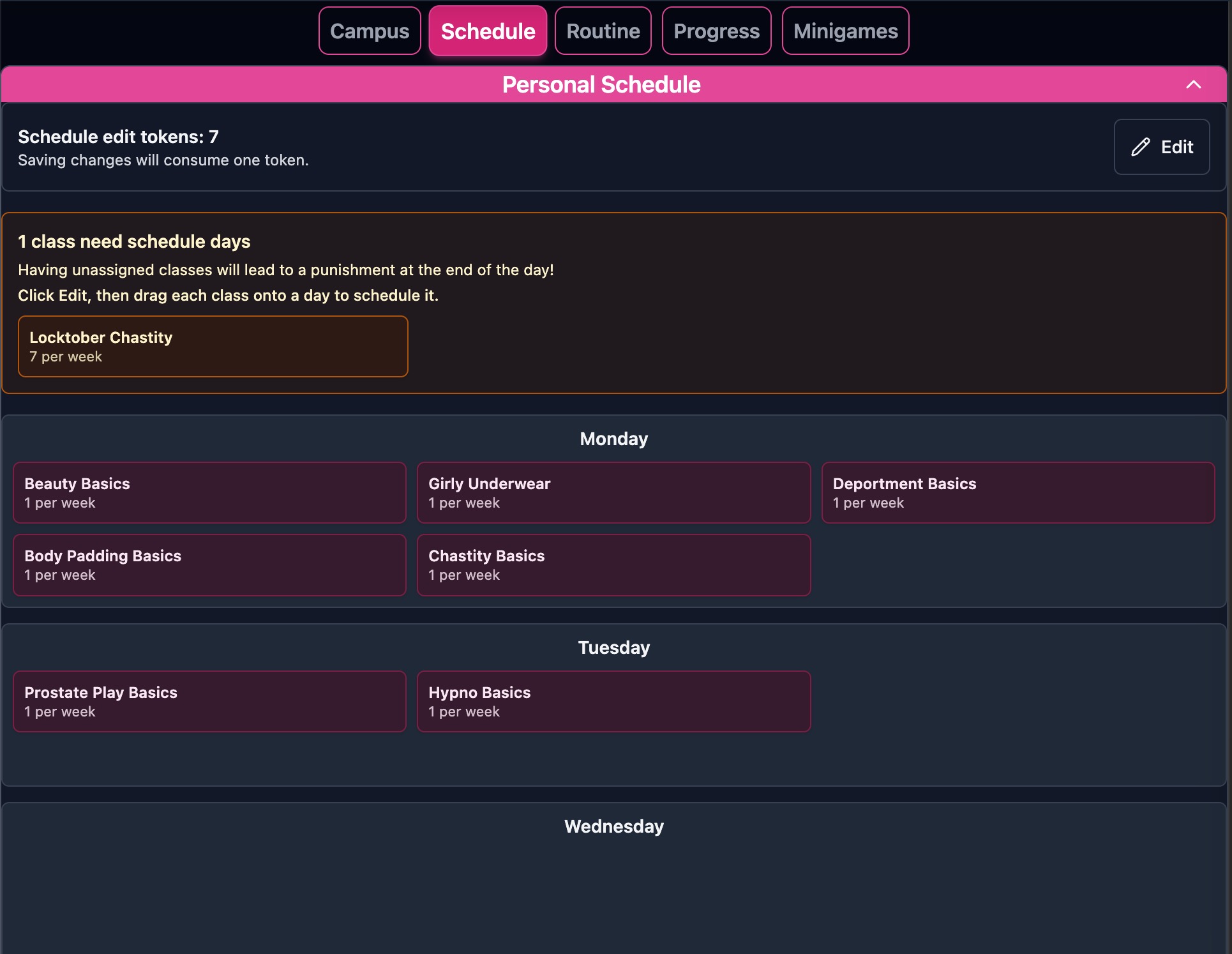 Personal Schedule