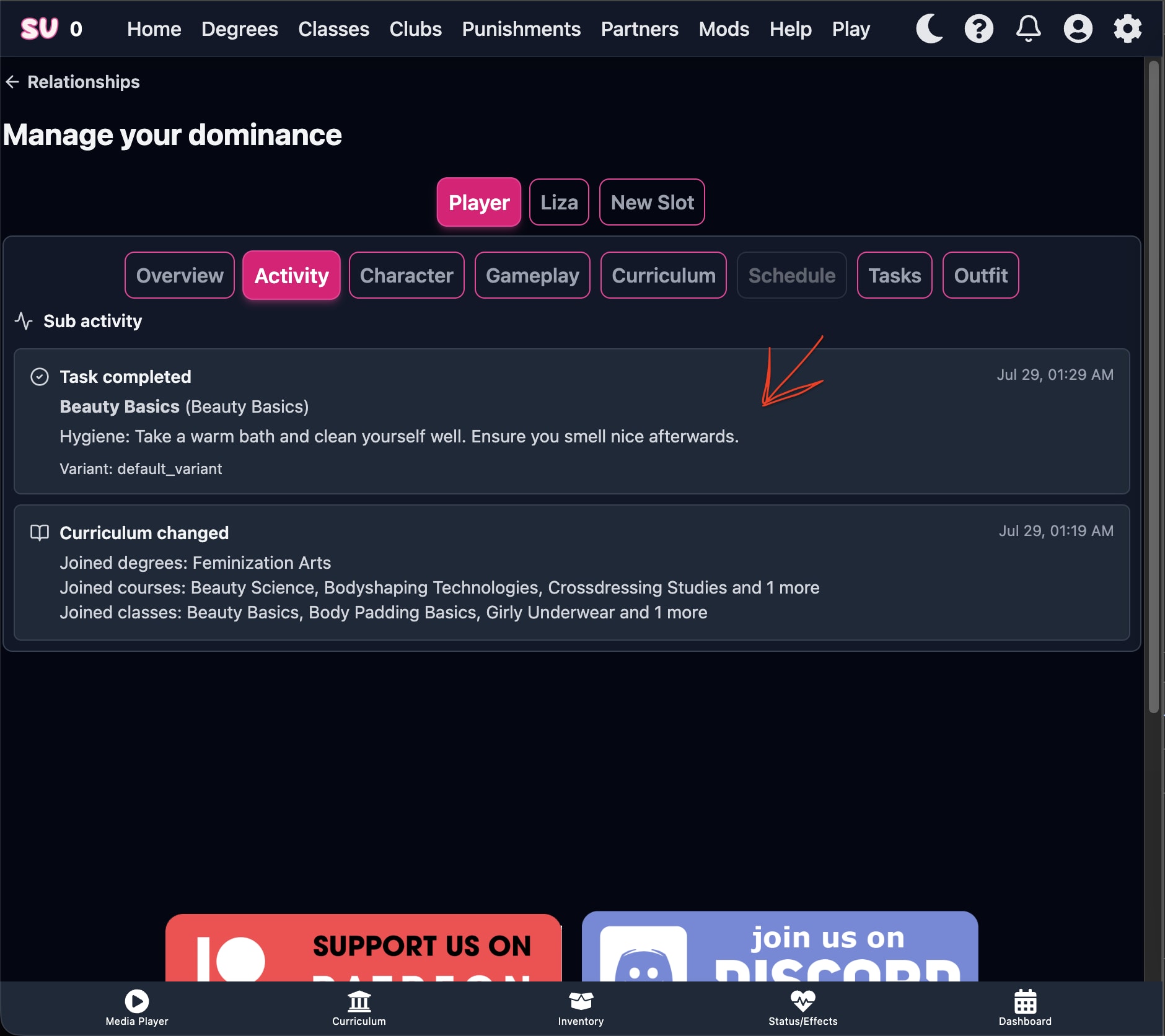 Dom-Sub Activity Monitor